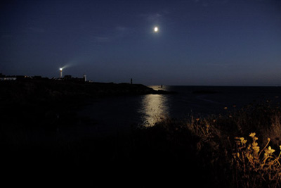 Pointe Saint Mathieu la nuit